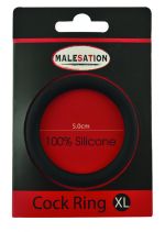 MALESATION Silicone Cock-Ring black XL (O 5cm)