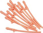 Plastic Dick Sipping Straw 10 Pcs