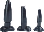 Sexy Sweet Butt Plugs, set of 3, black