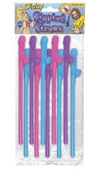 Bachelorette Party Favors Dicky Sipping Straws Pink/Purple 1