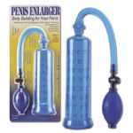 Penis Enlarger Color Blue. Developer penis 20 cm. with textu